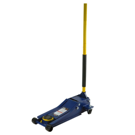 Домкрат подкатной (3,0 тн., 75-505 мм.) для СТО, шиномонтажный, НИЗКОПРОФИЛЬНЫЙ, ДВУХПОРШНЕВОЙ, профессиональный (75047) ("Сервис КЛЮЧ") гидравлический, низкий подхват