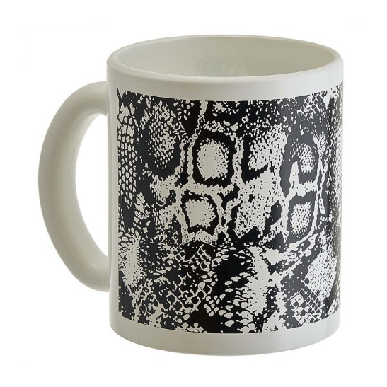 Кружка 300 мл 1208/DPP "Змеиная кожа" белый/черный СИМВОЛ ГОДА 2025