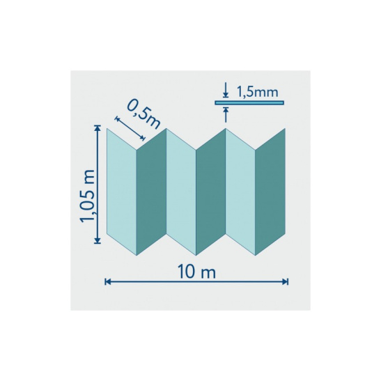 Подложка-гармошка 1,5 мм, зеленая, 1,05x10 м, SOLID