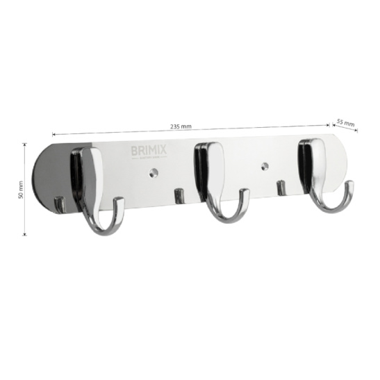 573 КРЮЧОК для полотенца на планке 3 шт. Китай