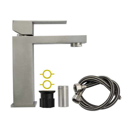 Смеситель для умывальника из нержавеющей стали однорычажный, 9155, MAGNUS, Санакс