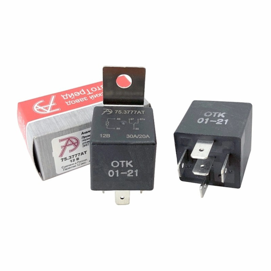 75.3777АТ РЕЛЕ (5 -ти контактное, с кронштейном) 12 В (взамен 90.3747) "АвтоТрейд"