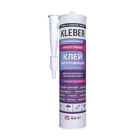 Клей монтажный KLEBER прозрачный, 300 мл 