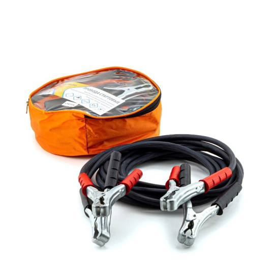 Провода прикуривания (4,0 м., 300 А., МК) провода 100% медь, большие крокодилы, грузовые "ЗАВОДИЛА" ("TOP AUTO" С.Петербург) морозостойкие, стартовые, ПОЖИЗНЕННАЯ ГАРАНТИЯ