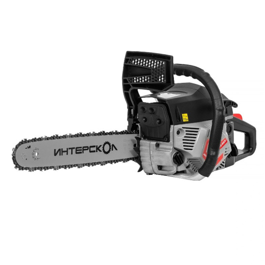 Бензопила цепная Интерскол ПЦБ-16/45Л, 45 см³, 1,8 кВт, 2,5 л. с, 16'', 3/8'', 1,3 мм, 52 зв., 843.0.0.40