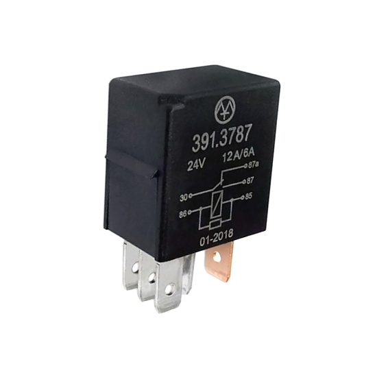 391.3787 РЕЛЕ ЭЛЕКТРОМАГНИТНОЕ (взамен 981.3747-01) (5-ти контактное, с помехоподавляющим резистором) 24 В.