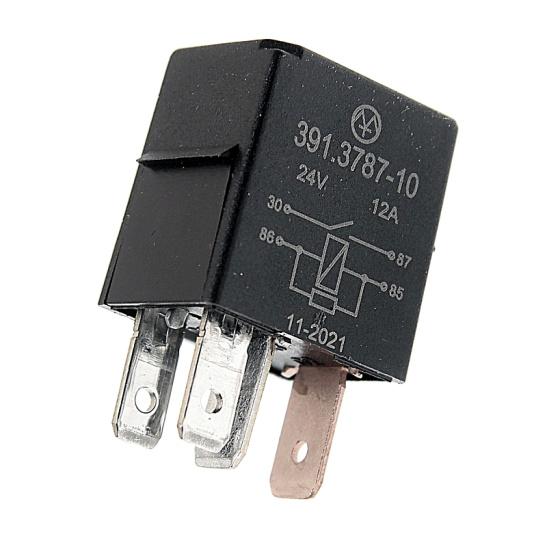 391.3787-10 РЕЛЕ ЭЛЕКТРОМАГНИТНОЕ (взамен 981.3747-111) (4-х контактное, с помехоподавляющим резистором) 24 В.