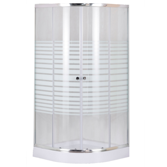 Душевое ограждение 900x900x1950 мм, Hydroom HD-OU9090LCS с рисунком "Полосы", с поддоном, Китай