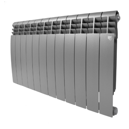 Радиатор биметаллический Royal Thermo Biliner Silver Satin/серебро 500/100, 12 секц.