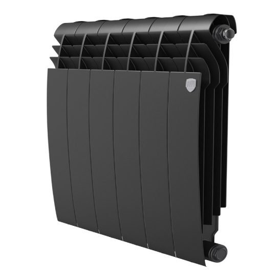 Радиатор биметаллический Royal Thermo Biliner Noir Sable/черный 500/100, 6 секц.