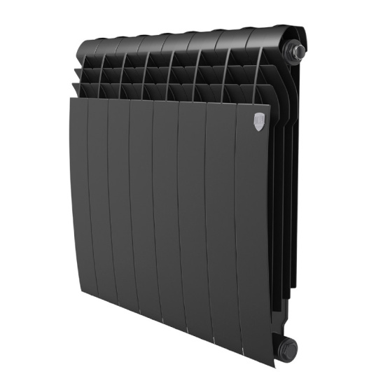 Радиатор биметаллический Royal Thermo Biliner Noir Sable/черный 500/100, 8 секц.