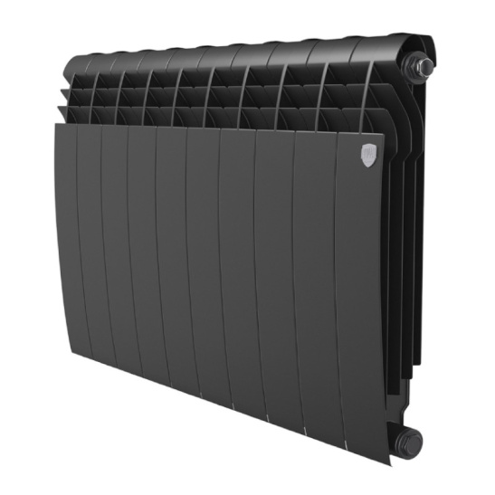 Радиатор биметаллический Royal Thermo Biliner Noir Sable/черный 500/100, 10 секц.