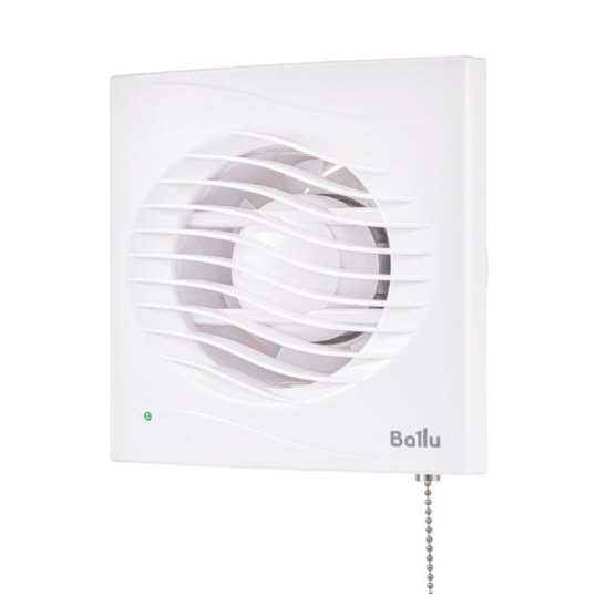 Вентилятор  настенный Ballu BAF-AR 150 VP d150, клапан, выключатель, индикатор