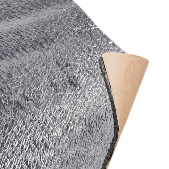 Шумоизоляция (звуко) "Изол Ф6" (50*70см), клеевой слой водостойкий, 6 мм, с доп.вибродемпф., фольга, ППЭ ("AIRLINE") "ADSI017"