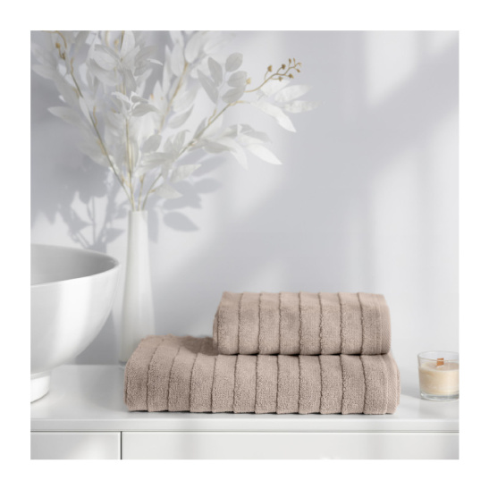 Полотенце махровое Verossa "Steps texture" 50*90см цв.кофе