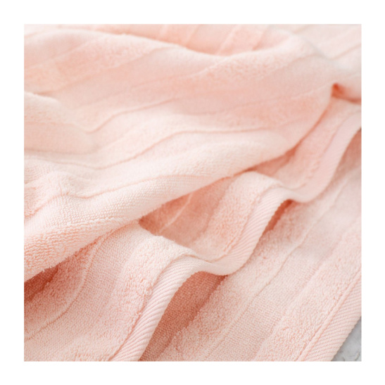 Набор полотенец махровых "Verossa" "STRIPE" (1компл-2шт-50*90см; 70*140см) цв.нежно-персиковый