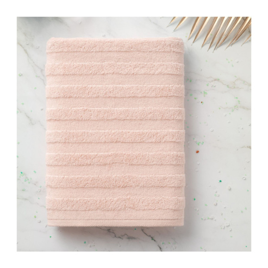 Набор полотенец махровых "Verossa" "STRIPE" (1компл-2шт-50*90см; 70*140см) цв.нежно-персиковый