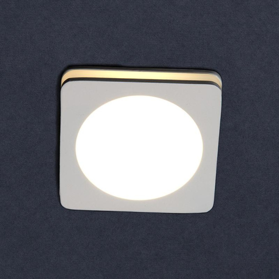 Светильник светодиодный General ДВО (412375) GLP-DECO-S2-W квадрат белый с подсветкой 7Вт 4500К 620Лм встраиваемый IP40