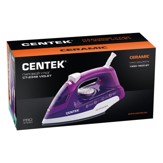Утюг электрический CENTEK CT-2348 VIOLET (фиолет) 1800 Вт
