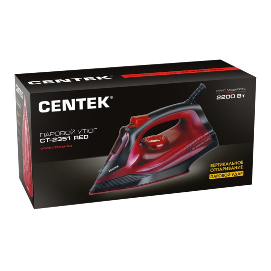 Утюг электрический CENTEK CT-2351 RED (красный) 2200 Вт