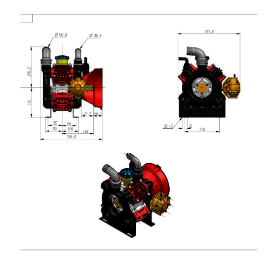LPR 140 НАСОС МЕМБРАННО-ПОРШНЕВОЙ (140 л/мин)(вход d=40 выход d=25)