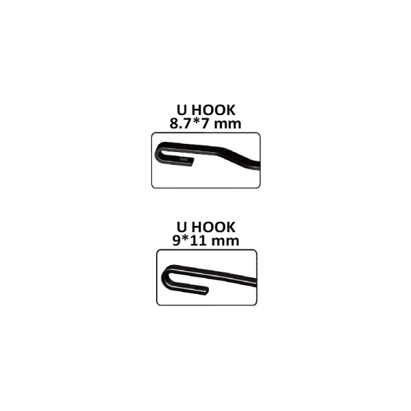 Щетка (400 мм) б/к стеклоочистителя БЕСКАРКАСНАЯ, всесезонная, крючок (AVS 16") ("AVS") Калина, Гранта и др. (43156)
