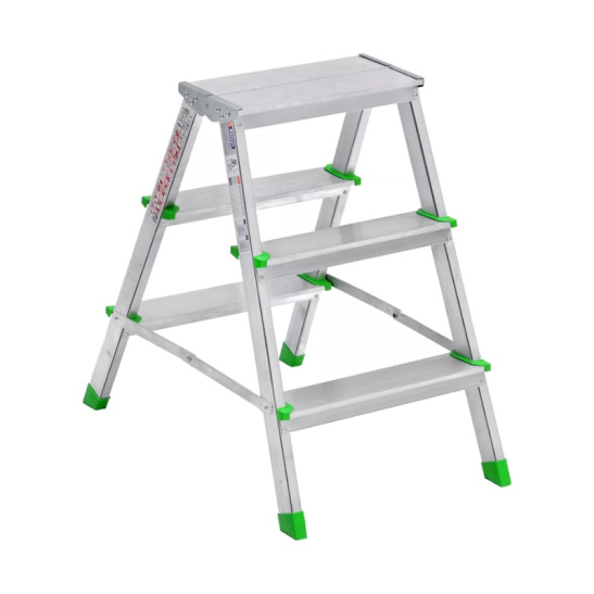 Стремянка двустороняя алюминиевая 3х3 САРАЙЛЫ-М, Россия ТУ 9693-002-51298946-2009