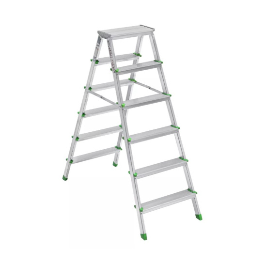 Стремянка двустороняя алюминиевая 6х6 САРАЙЛЫ-М, Россия ТУ 9693-002-51298946-2009