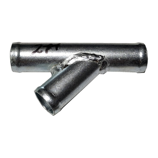 3221-8120040-d18 ПЕРЕХОДНИК ОТОПИТЕЛЯ/тройник/18*18*18/угол 45/метал/