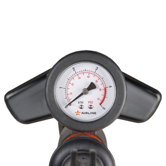 Насос шинный ручной с манометром, до 5 атм. ("AIRLINE") PA-500-03