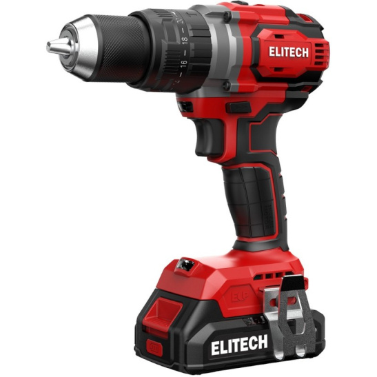 Дрель-шуруповерт ударный аккум. бесщеточный ELITECH ДА 20 УБЛ2 (20В/аккум. 1-2.0А/ч и 1-4Ач, 70Нм)  Элитеч E2201.047.02