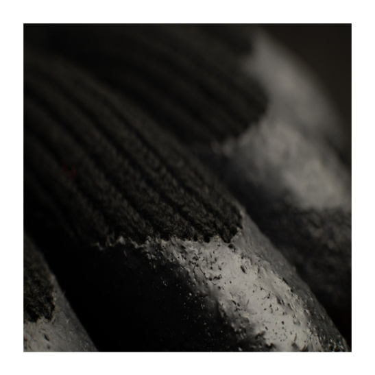 Перчатки акриловые утепленные с рельефным латексным покрытием, цв.черный/оранжевый АЛ-1-7 BRONITEX