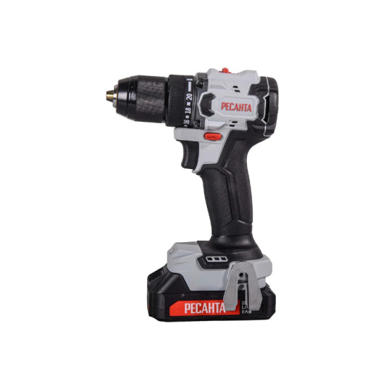 ДРЕЛЬ-шуруповерт бесщеточный аккум-Li-ion ДА-20-2ЛК-БП (2,0 А/ч,70Нм)  Ресанта 75/14/15