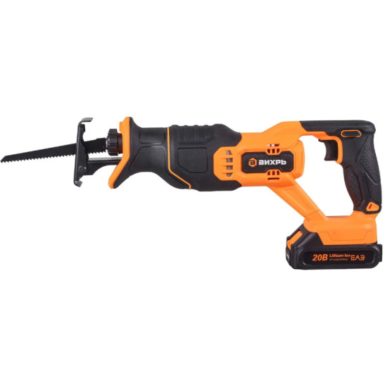 Аккум.НОЖОВКА (Сабельная пила) аккум Вихрь АСП-20Li (20В, 1АКБ Li-ion 3 Ач,заряд.устр ) 72/25/4