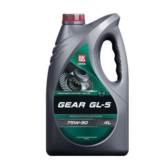Масло трансмиссионное ЛУКОЙЛ GEAR GL-5 SAE 75W90, 4 л, GL-5(ТМ-5), полусинтетическое, для МКПП