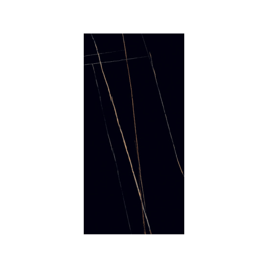 Керамогранит полиров. глянцевая  1200x600 мм, 8,2 мм, "Saint laurent black" черный сорт 1  SONEX TILES