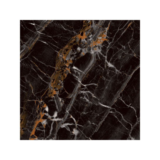 Керамогранит полиров. глянцевая  600x600 мм, 8,5 мм, "Zodice black" черно-коричневый сорт 1  Keravit