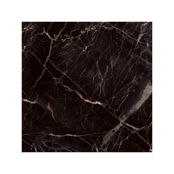 Керамогранит полиров. глянцевая  600x600 мм, 8,5 мм, "Zodice black" черно-коричневый сорт 1  Keravit