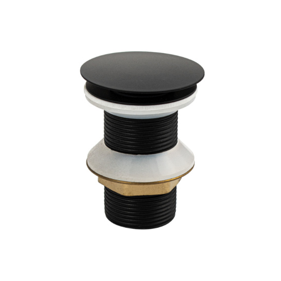 Выпуск для сифона-автомата на раковину, черный, 0677, МАГНУС, Санакс