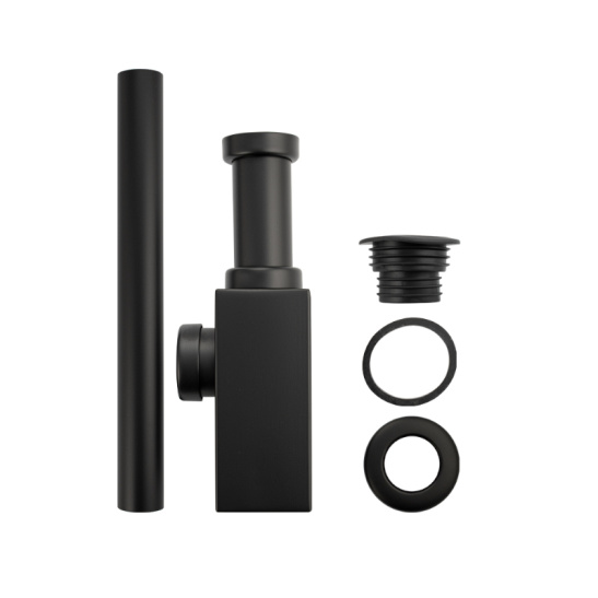 Сифон для умывальника, черный, 8744, BRIMIX, Санакс