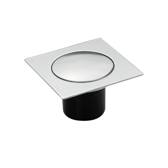 1193 ТРАП нерж.сталь 100*100 вертикальный, нажимной, выход 50мм Санакс