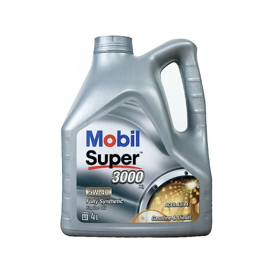 Масло моторное Mobil Super 3000 х1, А3/В4 SAE 5W40, 4 л, API SM/CF, синтетическое, (Турция)