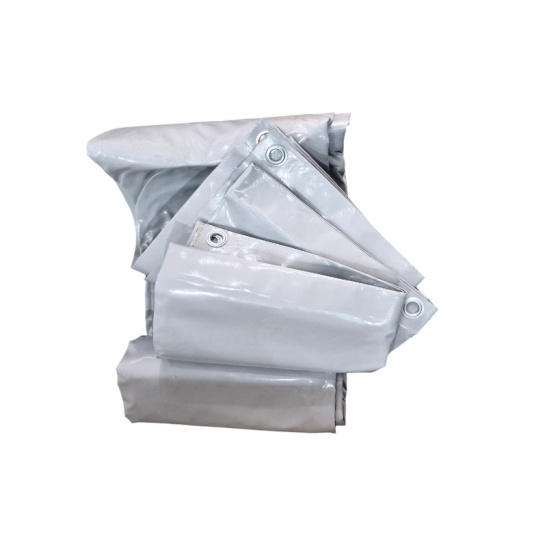 ПОЛОГ ПВХ 2,95 * 13,50 люверсы, с карманом под трубу, усиленный ,цвет серый