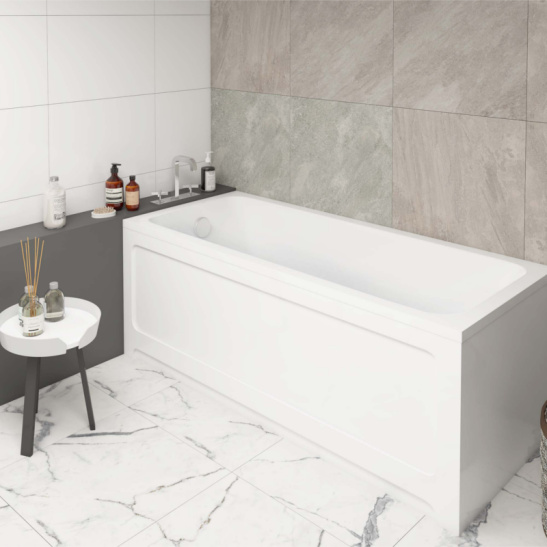 Ванна акриловая прямоугольная 1800х800х435мм ELITE, в комплекте с каркасом, экраном, (Redo) Россия