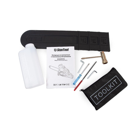 Бензопила цепная StavTool БП-45/16, 45 см³, 1,7 кВт, 3,0 л. с, 16'', 0,325'', 1,3 мм, 64 зв.