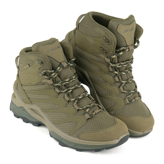 Ботинки треккинговые "ELKLAND" р.42 ПУ/Резина цв.оливковый модель 212
