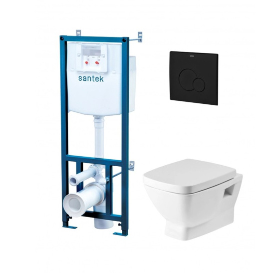 ПЭК НЕО (подвесной унитаз НЕО+инсталляция+кнопка черная+сиденье с микролифтом), 1WH501776, (г. Чебоксары)