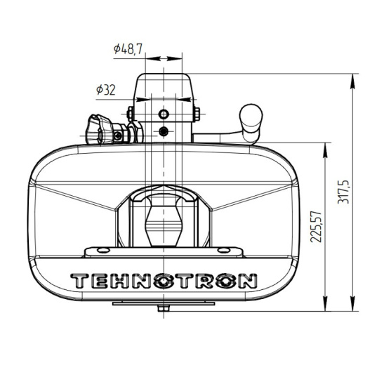 21-324 ПРИБОР БУКСИРНЫЙ Евро 15 тонн (фаркоп) (Технотрон) (КАМАЗ, МАЗ)