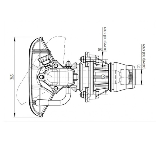 21-324 ПРИБОР БУКСИРНЫЙ Евро 15 тонн (фаркоп) (Технотрон) (КАМАЗ, МАЗ)