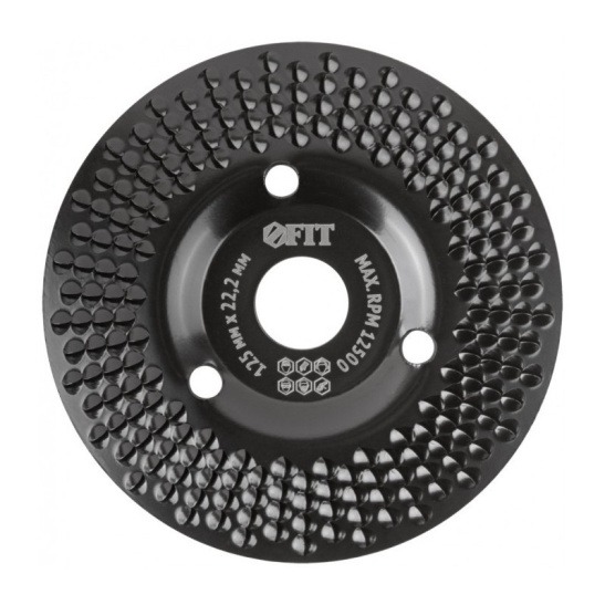 Диск обдирочный по дереву, наклонный, 22.2x125 мм, грубая насечка FIT 39524